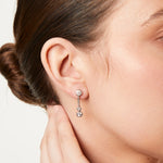 Load image into Gallery viewer, Sterling Silver Three Stone Drop Bubble Earrings
