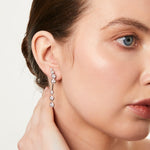 Load image into Gallery viewer, Sterling Silver 7 Stone Graduated  Bubble Earrings
