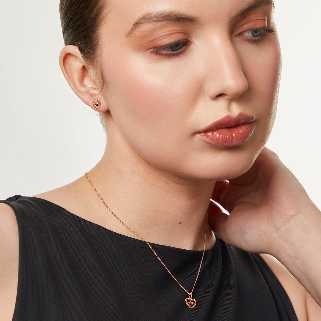 Sterling Silver  Woven Open Heart  Earrings - JOOLS By Jenny Brown