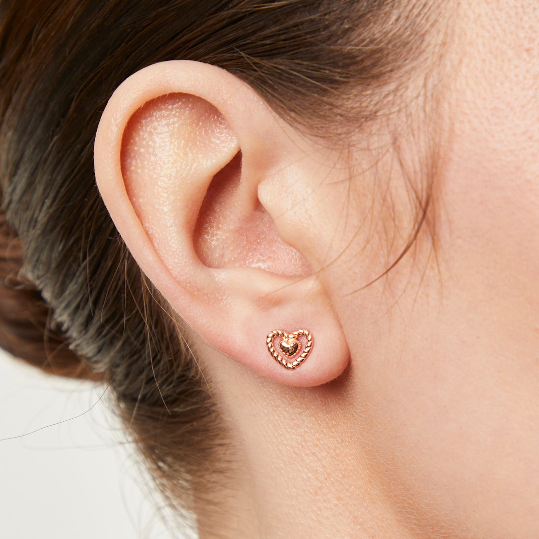 Sterling Silver  Woven Open Heart  Earrings - JOOLS By Jenny Brown