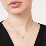 Load image into Gallery viewer, Sterling Silver One Carat Solitaire Rub Over Pendant - JOOLS By Jenny Brown
