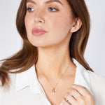 Load image into Gallery viewer, Yellow Gold Heart Pendant With Line of Cubic Zirconias-JOOLS by Jenny Brown
