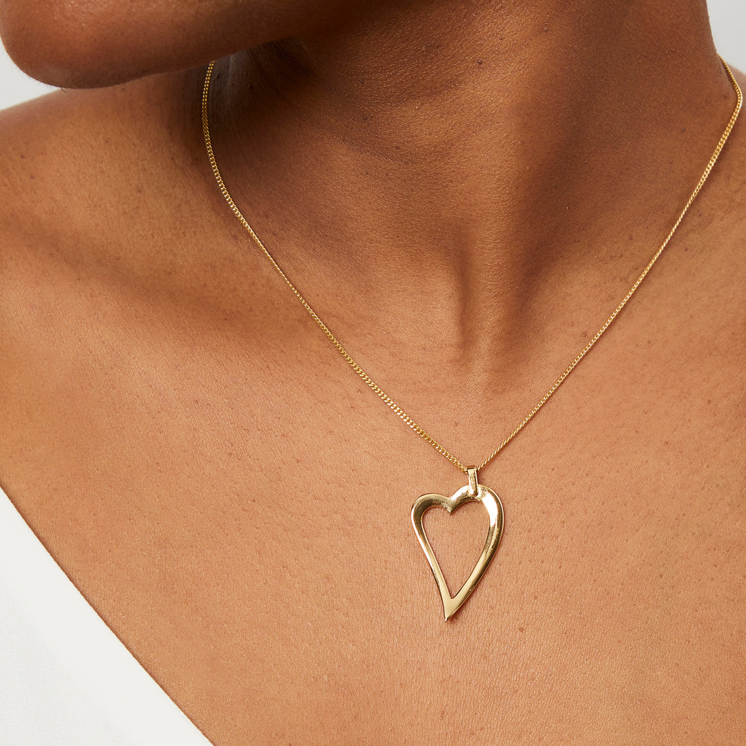 Small Yellow Gold Dali Heart Pendant-JOOLS by Jenny Brown