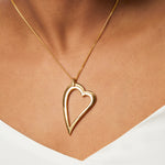Load image into Gallery viewer, Yellow Gold Large Dali Plain Heart Pendant-JOOLS by Jenny Brown
