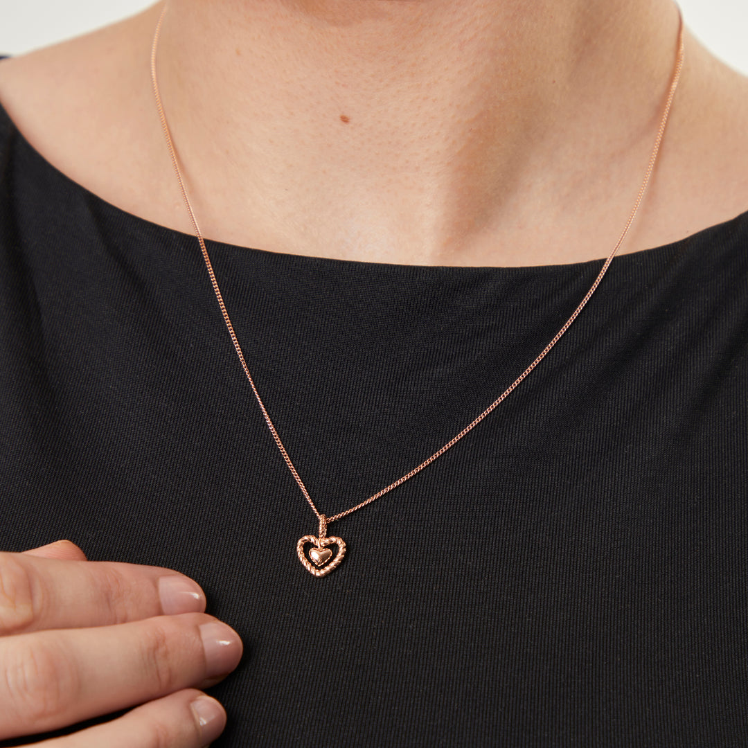 Heart Pendant With A Woven Surround