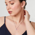 Load image into Gallery viewer, Sterling Silver Pendant - Single One Carat Brilliant Cut Round Cubic Zirconia Pendant- JOOLS By Jenny Brown
