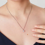 Load image into Gallery viewer, Sterling Silver Pendant - Single One Carat Brilliant Cut Round Cubic Zirconia Pendant- JOOLS By Jenny Brown
