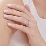 Load image into Gallery viewer, STERLING SILVER HALF A CARAT CARAT PRINCESS CUT SQUARE SOLITAIRE RING - JOOLS By Jenny Brown
