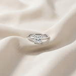 Load image into Gallery viewer, Sterling Silver 0.50ct Princess Cut Solitaire Ring | Premium Cubic Zirconia - JOOLS By Jenny Brown
