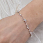 Load image into Gallery viewer, Sterling Silver Bracelet Set With Alternating Flowers - JOOLS By Jenny Brown
