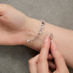 Load image into Gallery viewer, Sterling Silver Bracelet With Alternating Circles Of Cubic Zirconia -JOOLS by Jenny Brown
