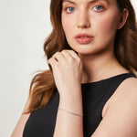 Load image into Gallery viewer, Sterling Silver Chain Cubic Zirconia Panel Bracelet JOOLS by Jenny Brown
