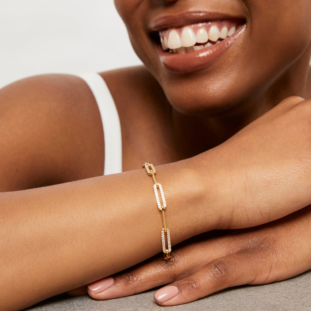 Yellow Gold Paperlink Bracelet-JOOLS by Jenny Brown