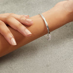 Load image into Gallery viewer, Sterling Silver Pave Bangle Set With Quarter Carat  White Cubic Zirconia Stones JOOLS  by Jenny Brown
