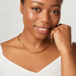 Load image into Gallery viewer, A yellow gold full paper link necklace with a 3cm extension chain-JOOLS by Jenny Brown
