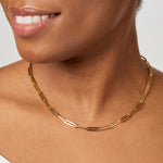 Load image into Gallery viewer, A yellow gold full paper link necklace with a 3cm extension chain-JOOLS by Jenny Brown
