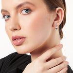 Load image into Gallery viewer, Sterling Silver Drop Earrings- Featuring a Single CZ On Tear Drop CZ Set Bale - JOOLS By Jenny Brown
