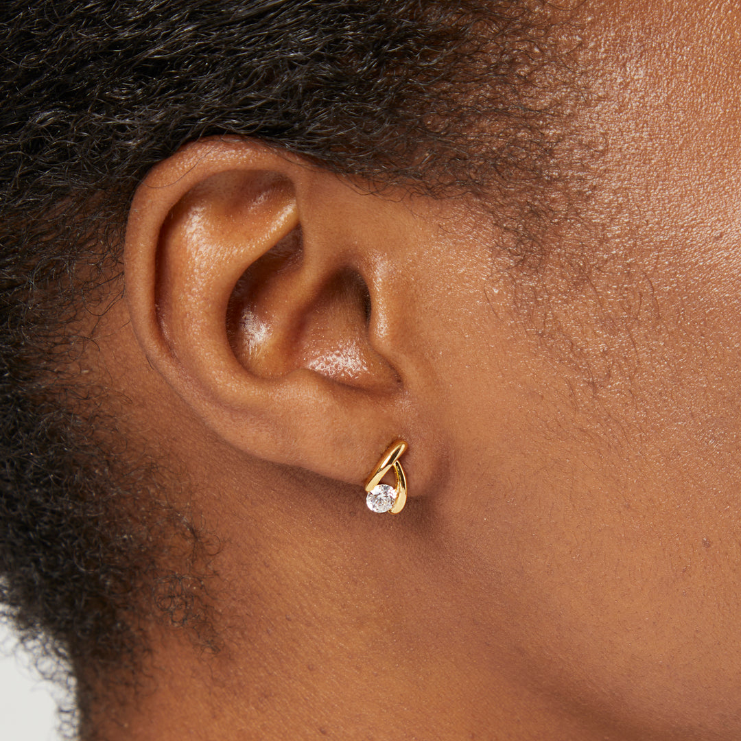 Yellow Gold Wishbone Stud Earrings-JOOLS by Jenny BrownnYellow Gold Wishbone Stud Earrings-JOOLS by Jenny Brownn