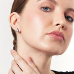 Load image into Gallery viewer, Sterling Silver Wishbone Shaped Stud Earring With Cubic Zirconia JOOLS by Jenny Brown
