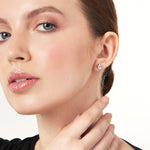 Load image into Gallery viewer, Sterling Silver Swirl Stud Set With Cubic Zirconia JOOLS by Jenny Brown
