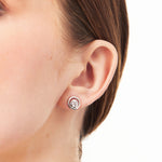 Load image into Gallery viewer, Sterling Silver Concentric Circle  Stud Earring
