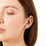 Load image into Gallery viewer, Sterling Silver Flower Petal Earrings
