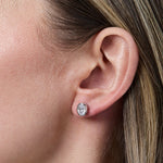 Load image into Gallery viewer, Sterling Silver Oval Solitaire Earrings - JOOLS By Jenny Brown
