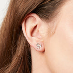 Load image into Gallery viewer, Sterling Silver  Double Flower Petal Earrings
