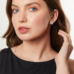 Load image into Gallery viewer, Sterling Silver Pave Concentric Circle Stud Earrings JOOLS by 
