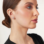 Load image into Gallery viewer, Sterling Silver Flower Stud With Central Cubic Zirconia JOOLS by Jenny Brown
