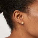 Load image into Gallery viewer, Yellow Gold  Small Knot Stud Earrings
