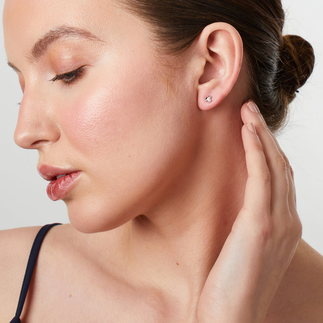 Sterling Silver Polished Petal Earrings