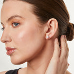 Load image into Gallery viewer, Sterling Silver Large Four Claw Set Cubic Zirconia Stud Earring JOOLS by Jenny Brown
