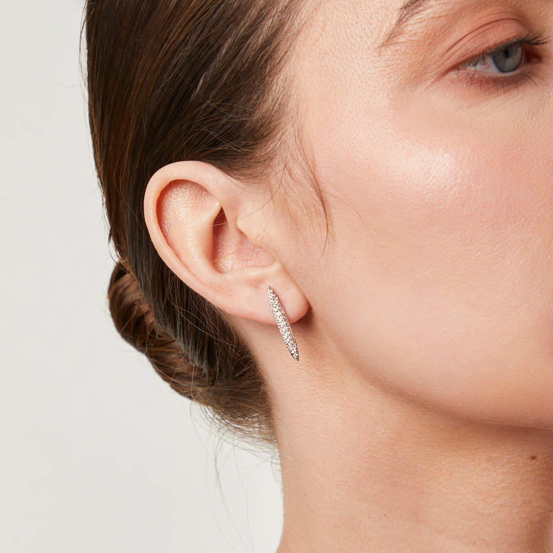 Sterling Silver Long Oval  Earrings JOOLS by Jenny Brown