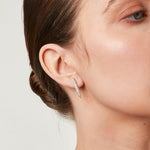 Load image into Gallery viewer, Sterling Silver Long Oval  Earrings JOOLS by Jenny Brown
