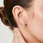 Load image into Gallery viewer, Sterling Silver Long Oval  Earrings JOOLS by Jenny Brown
