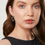 Load image into Gallery viewer, Sterling Silver Art Deco Cubic Zirconia Drop Earrings
