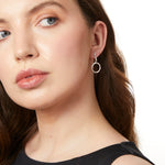 Load image into Gallery viewer, Sterling Silver Circle Drop Earrings-JOOLS by Jenny Brown
