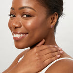 Load image into Gallery viewer, Sterling Silver Ruby Red Halo Studs With Central 4mm Cubic Zirconia - JOOLS by Jenny Brown
