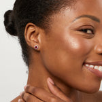 Load image into Gallery viewer, Sterling silver Ruby Red Cushion Earrings-JOOLS by Jenny Brown
