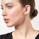 Load image into Gallery viewer, Sterling Silver Large Pear Shaped Cubic Zirconia Earrings-JOOLS by    
Jenny Brown
