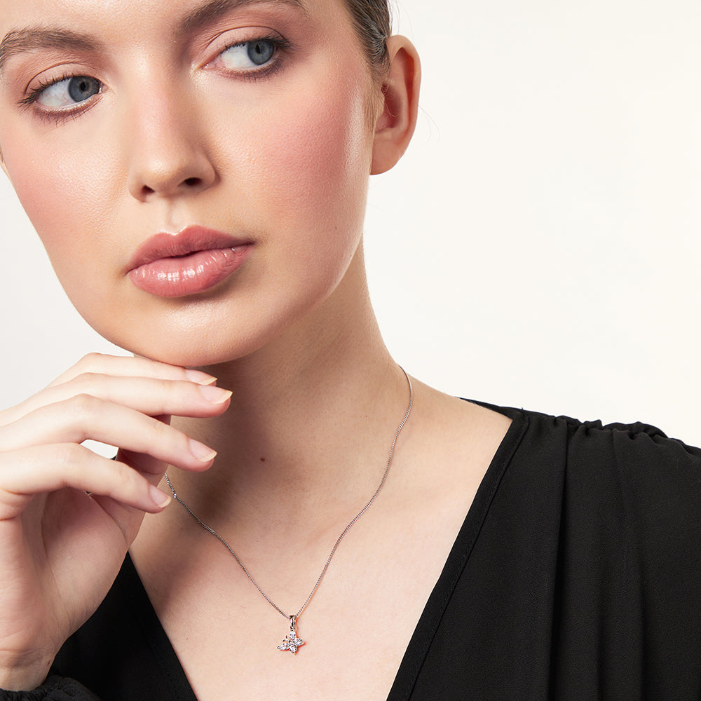 Sterling Silver Small Butterfly Antenae Necklace- JOOLS By Jenny Brown