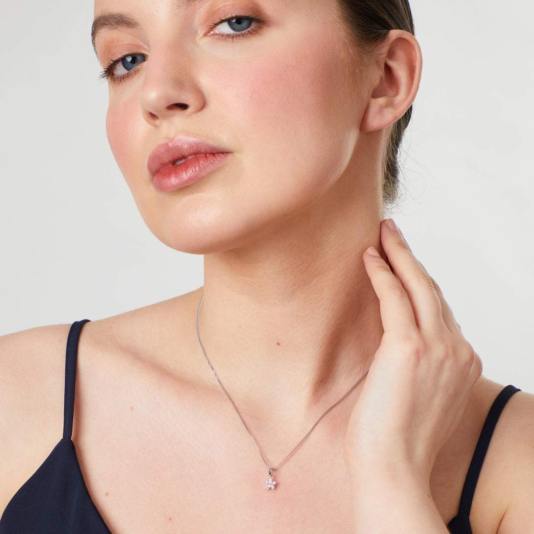 Sterling Silver Small Star Pendant With Cubic Zirconia- JOOLS by Jenny Brown