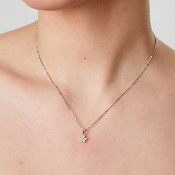 Sterling Silver Small Star Pendant With Cubic Zirconia- JOOLS by Jenny Brown