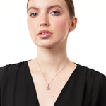 Load image into Gallery viewer, Sterling Silver Suspended Halo Teardrop Pendant- JOOLS By Jenny Brown
