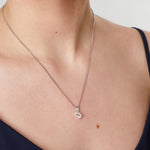 Load image into Gallery viewer, Sterling Silver Solitaire  2 Claw Pendant -JOOLS by Jenny Brown
