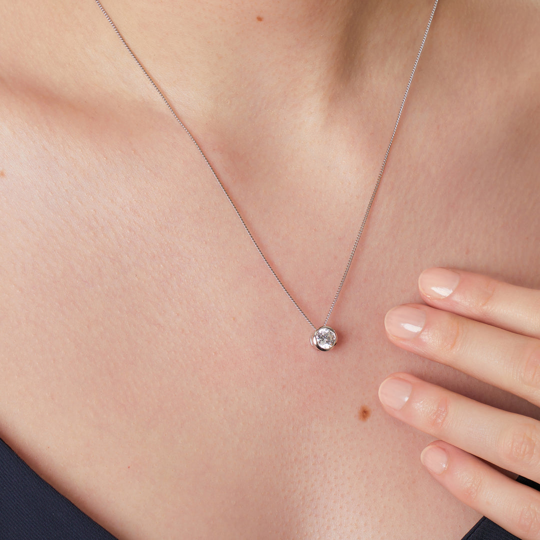 Sterling Silver 1 Carat Rubset Pendant-JOOLS by Jenny Brown