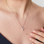 Load image into Gallery viewer, Sterling Silver Cubic Zirconia Kiss Pendant-JOOLS  by Jenny Brown
