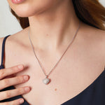 Load image into Gallery viewer, Sterling Silver Cubic Zirconia Pave Heart Pendant
