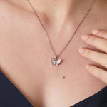 Load image into Gallery viewer, Sterling Silver Butterfly In Flight Necklace
